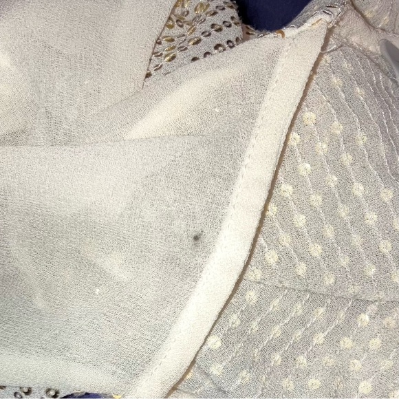 Victoria Secret Designer Collection LUDI Embellished Tunic Blouse XS Gold Sequin - Picture 7 of 8